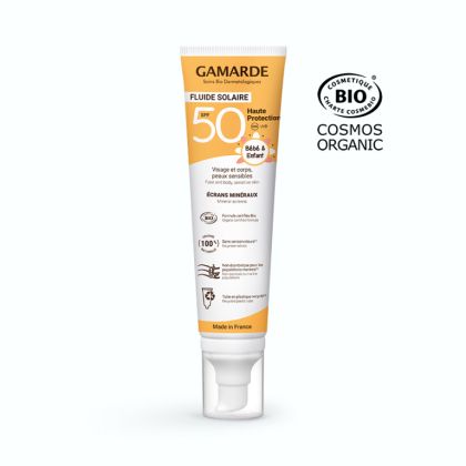 Био слънцезащитен крем SPF 50 за бебета и деца Gamarde 100ml