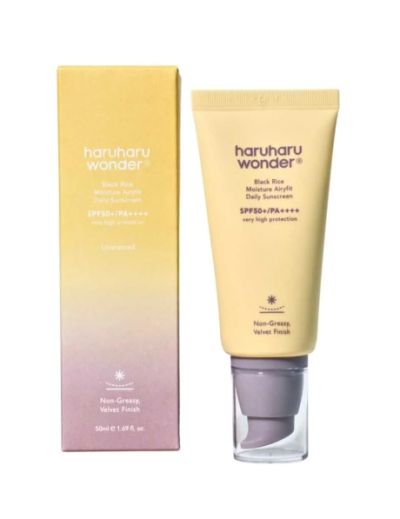 Лек крем-слънцезащитен продукт  Haruharu Wonder Black Rice Moisture Airyfit Daily Sunscreen SPF50+ 50ml