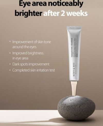 Озаряващ околоочен крем против тъмни кръгове и фини линии Mary & May Tranexamic Acid + Glutathione Eye Cream 30 ml