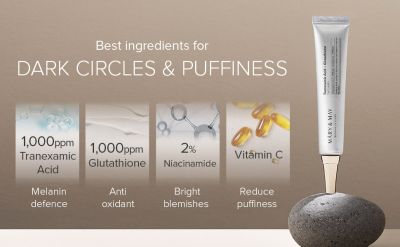 Озаряващ околоочен крем против тъмни кръгове и фини линии Mary & May Tranexamic Acid + Glutathione Eye Cream 30 ml