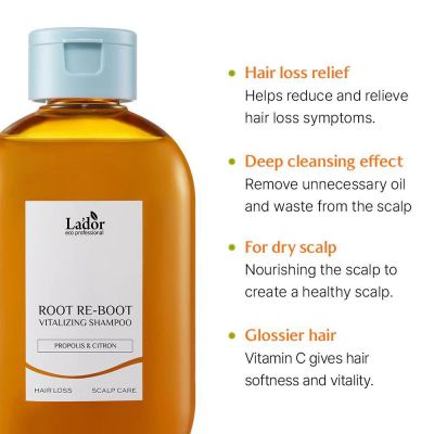 Lador Root Re-Boot Vitalizing Shampoo (Propolis & Citron) 300ml