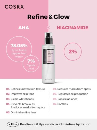 Ексфолиращ тоник COSRX AHA 7 Whitehead Power Liquid 100ml