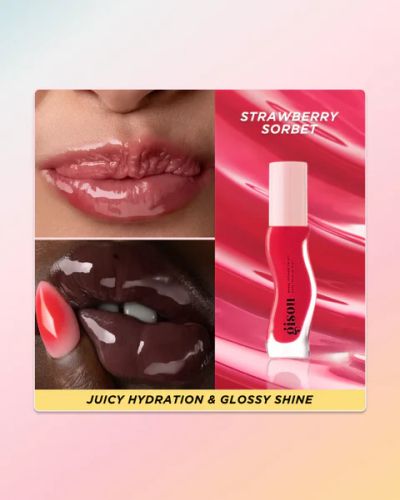Подхранващо олио за устни Gisou –  Honey Infused Lip Oil Strawberry Sorbet