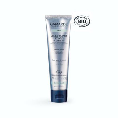 Нежен ексфолиращ гел за лице за мъже Gamarde Ultra Soft Facial Exfoliating Gel BIO 100 g