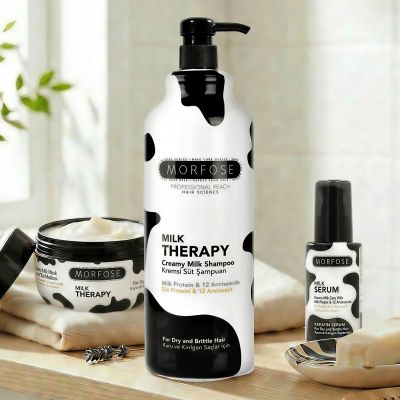 Двуфазен спрей-балсам за лесно разресване и термозащита  Morfose Milk Therapy Two Phase Conditioner 220 ml